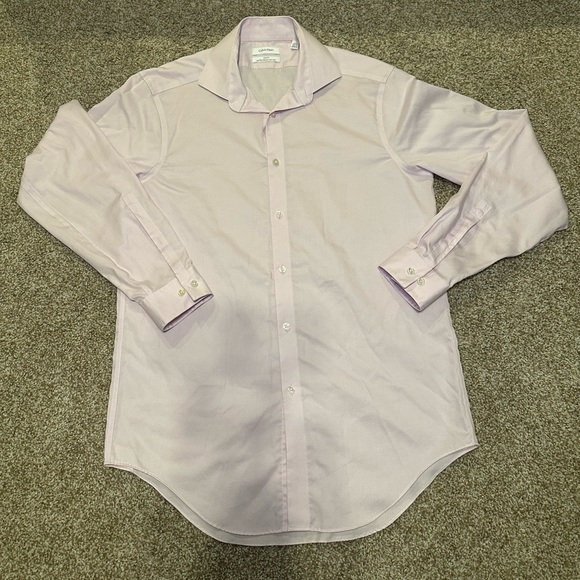 CALVIN KLEIN MEN’S PINK DRESS SHIRT - Picture 1 of 3